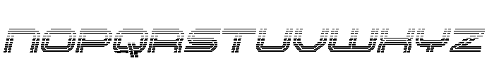 Gran Torino Gradient Italic Font LOWERCASE