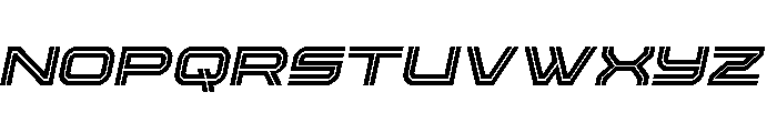 Gran Torino Spaced Italic Font UPPERCASE