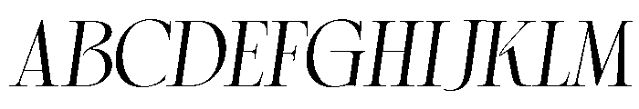GrandeItalic Font UPPERCASE