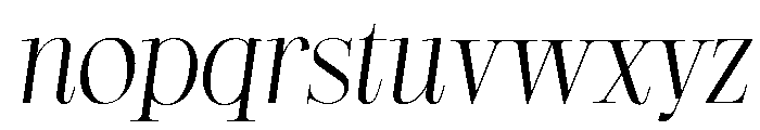GrandeItalic Font LOWERCASE