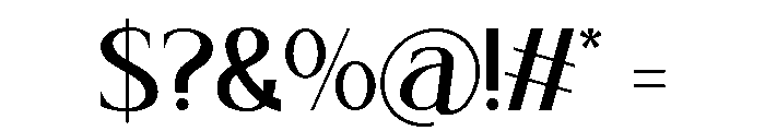Grandeur Regular Font OTHER CHARS