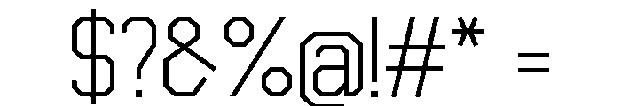 Graph Thin Font OTHER CHARS