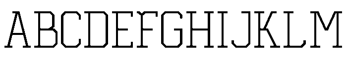 Graph Thin Font UPPERCASE