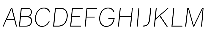 Gravity Light Italic Font UPPERCASE