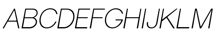 Gravity-Light Italic Font UPPERCASE