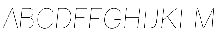 Gravity UltraLight Italic Font UPPERCASE
