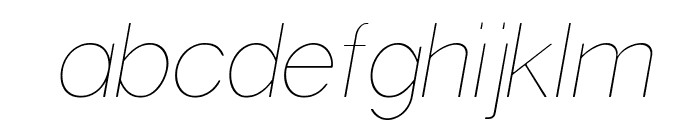 Gravity-UltraLight Italic Font LOWERCASE