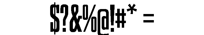 Gravtrac Bold Compressed Font OTHER CHARS