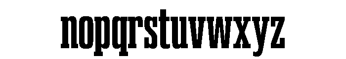 Gravtrac Bold Compressed Font LOWERCASE