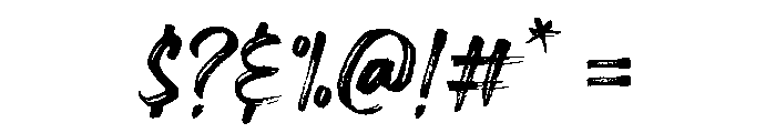 Great Brush Font OTHER CHARS