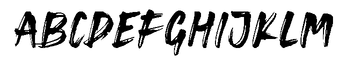 Great Brush Font UPPERCASE