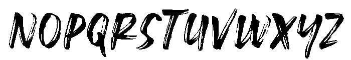 Great Brush Font LOWERCASE