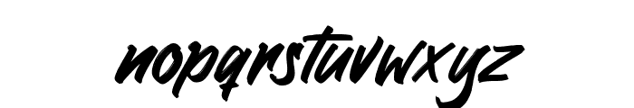 Greattong Brush Font LOWERCASE