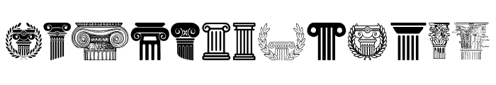 Greek Column Font UPPERCASE