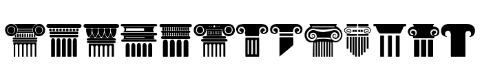 Greek Column Font LOWERCASE