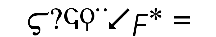 Greek Font OTHER CHARS