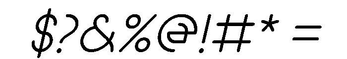 Grelessa intersekt Italic Font OTHER CHARS