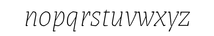 Grenze Thin Italic Font LOWERCASE