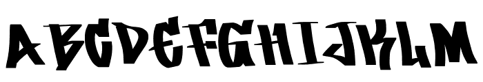 Gress Down Font UPPERCASE