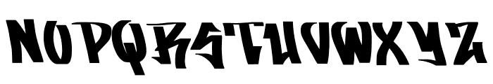 Gress Down Font UPPERCASE