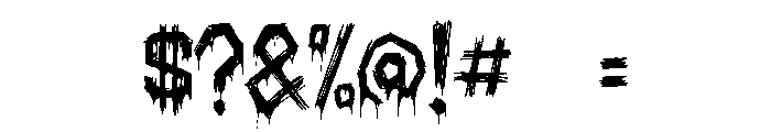 Grim Creeper Font OTHER CHARS