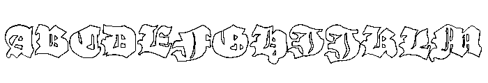 GrobeHand-Line Font UPPERCASE