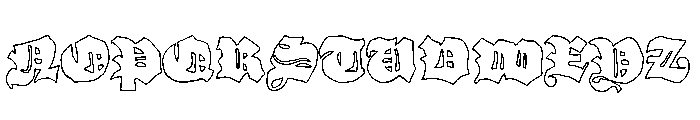 GrobeHand-Line Font UPPERCASE