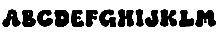 Groovy Clouds Font UPPERCASE
