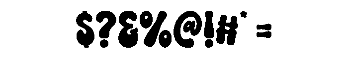 Groovy Glowing Regular Font OTHER CHARS