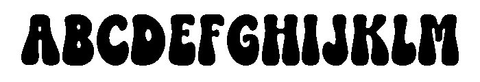 Groovy Glowing Regular Font UPPERCASE