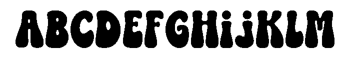 Groovy Glowing Regular Font LOWERCASE