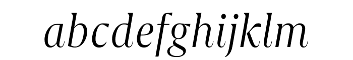 GRIFO M LIGHT ITALIC Font LOWERCASE