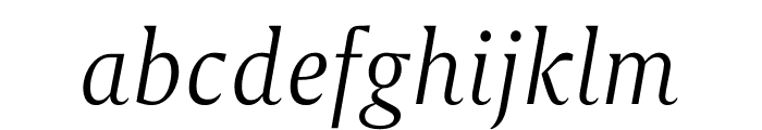 GRIFO S LIGHT ITALIC Font LOWERCASE