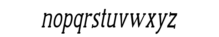 Grackle-CondensedItalic Font LOWERCASE
