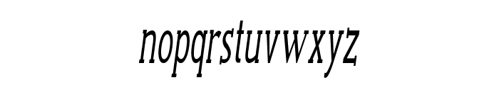Grackle-ExtracondensedItalic Font LOWERCASE