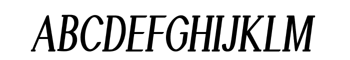Graeble-CondensedItalic Font UPPERCASE