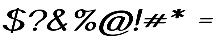 Graeble-ExpandedItalic Font OTHER CHARS