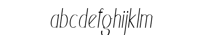 Greden-CondensedItalic Font LOWERCASE