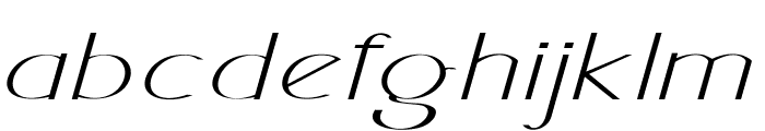Greden-ExtraexpandedItalic Font LOWERCASE