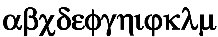 Greek Bold Font LOWERCASE