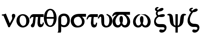 Greek Bold Font LOWERCASE