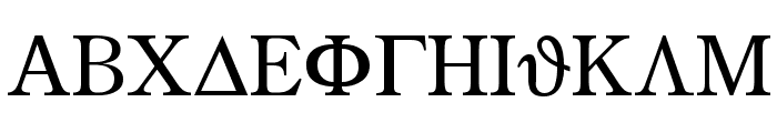 Greek Normal Font UPPERCASE