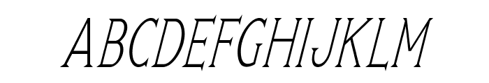 Greenhill-CondensedItalic Font UPPERCASE