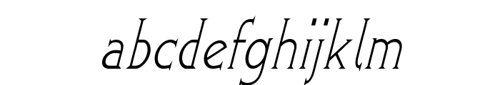 Greenhill-CondensedItalic Font LOWERCASE