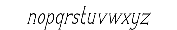 Greenhill-CondensedItalic Font LOWERCASE