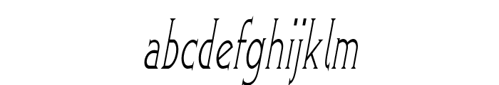 Greenhill-ExtracondensedItalic Font LOWERCASE