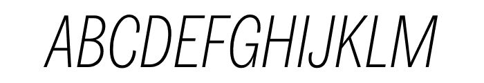 Grot12 Condensed Light Italic Font UPPERCASE