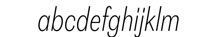 Grot12 Condensed Light Italic Font LOWERCASE