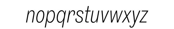 Grot12 Condensed Light Italic Font LOWERCASE