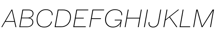 Grot12 Extended Thin Italic Font UPPERCASE